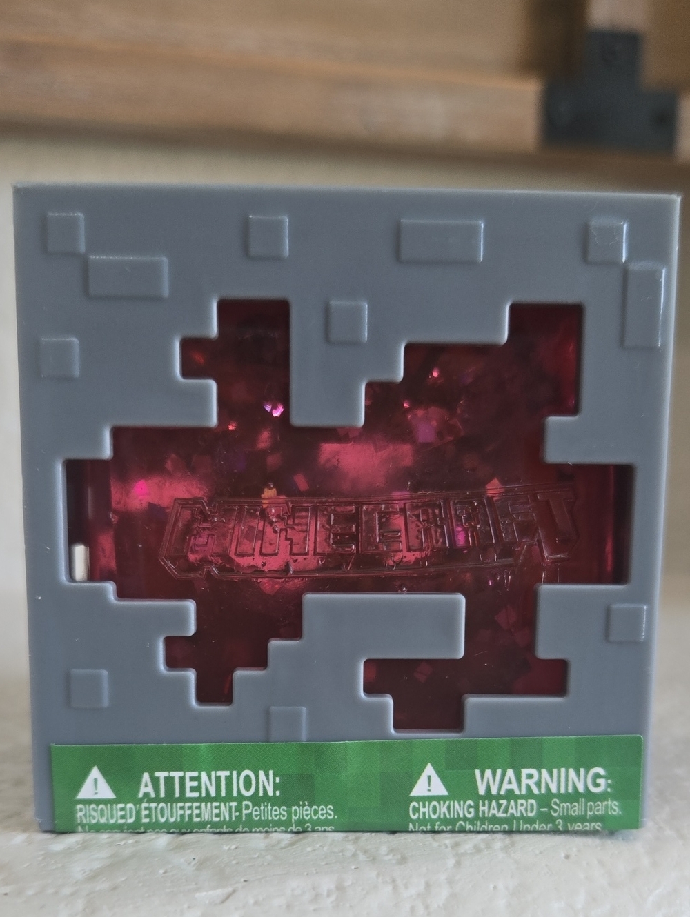 New Mibecraft Red Glitter Squishy Cube - Video Game Collectible.